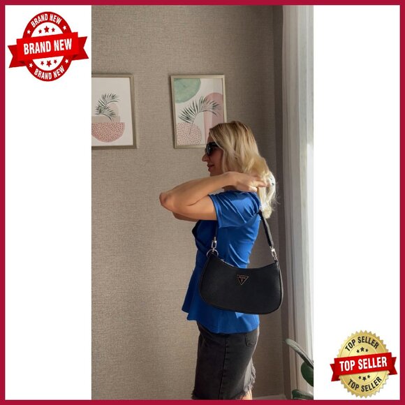 Elegant Peplum Top Wrap V-Neck Puff Short Sleeve Blouse - Picture 8 of 8